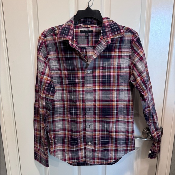 Banana Republic Multicolor Plaid Button-Down Shirt - Picture 1 of 4